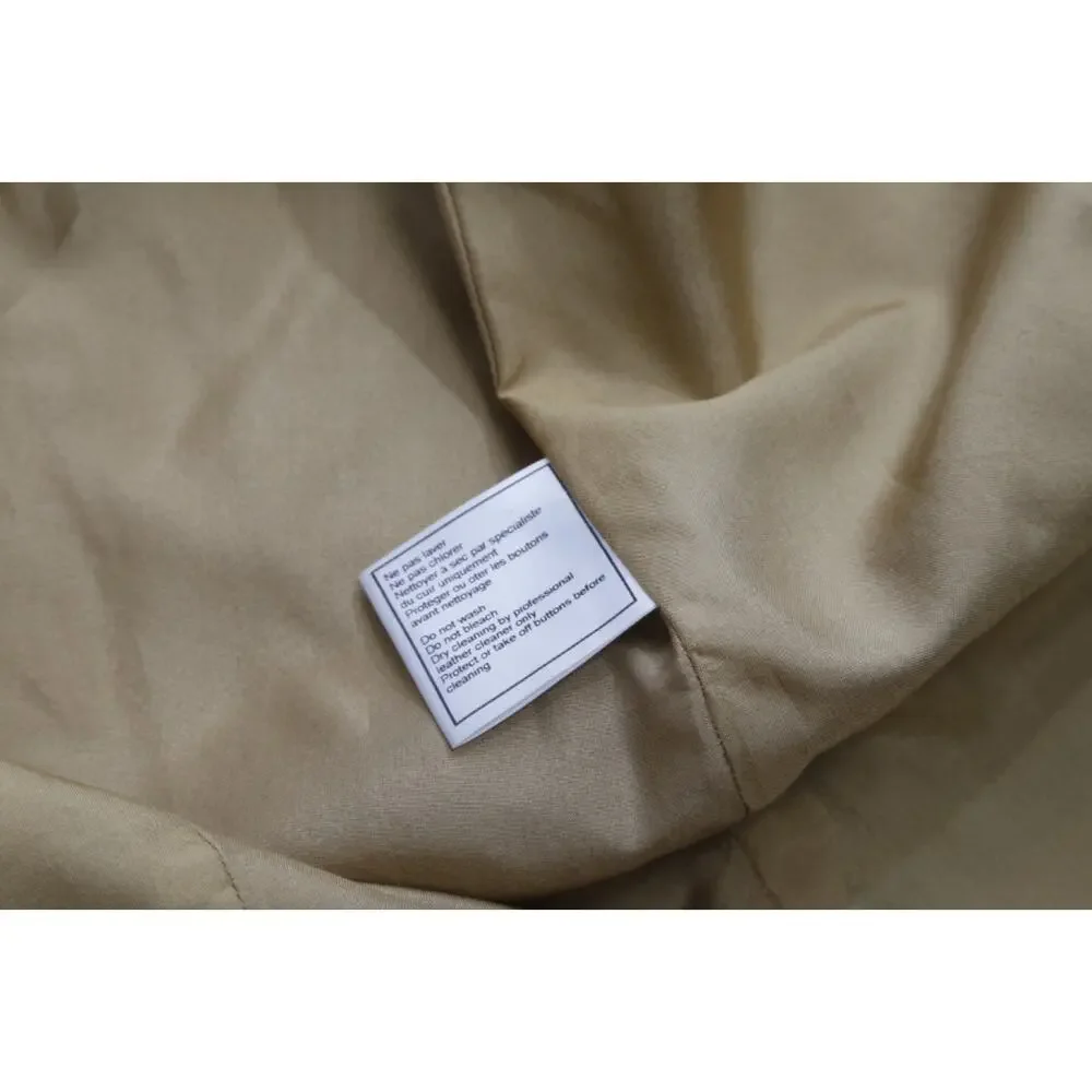 CHANEL Identification 00C Vintage Suede Leather Double Breasted Blazer Jacket 40